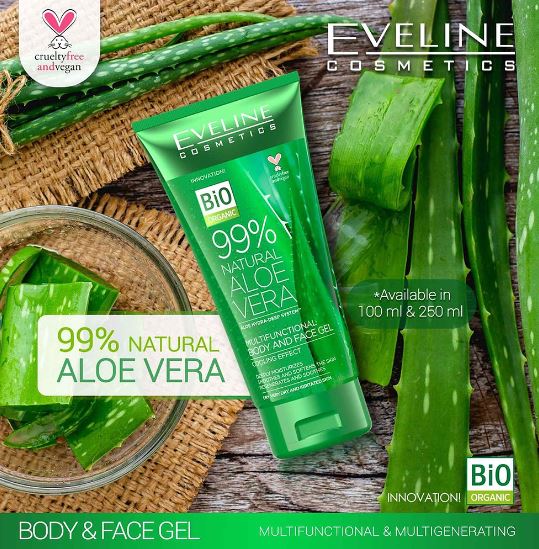 Gel hidratant pentru fata si corp - 99% NATURAL ALOE VERA 250ML