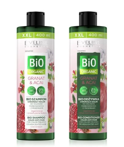 Set Sampon si Balsam pentru par vopsit - BIO ORGANIC GRANAT & ACAI 400ML