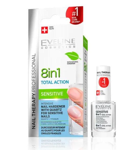 Tratament pentru unghii - NAIL THERAPY PROFESSIONAL TOTAL ACTION 8 IN 1 SENSITIVE 12ML